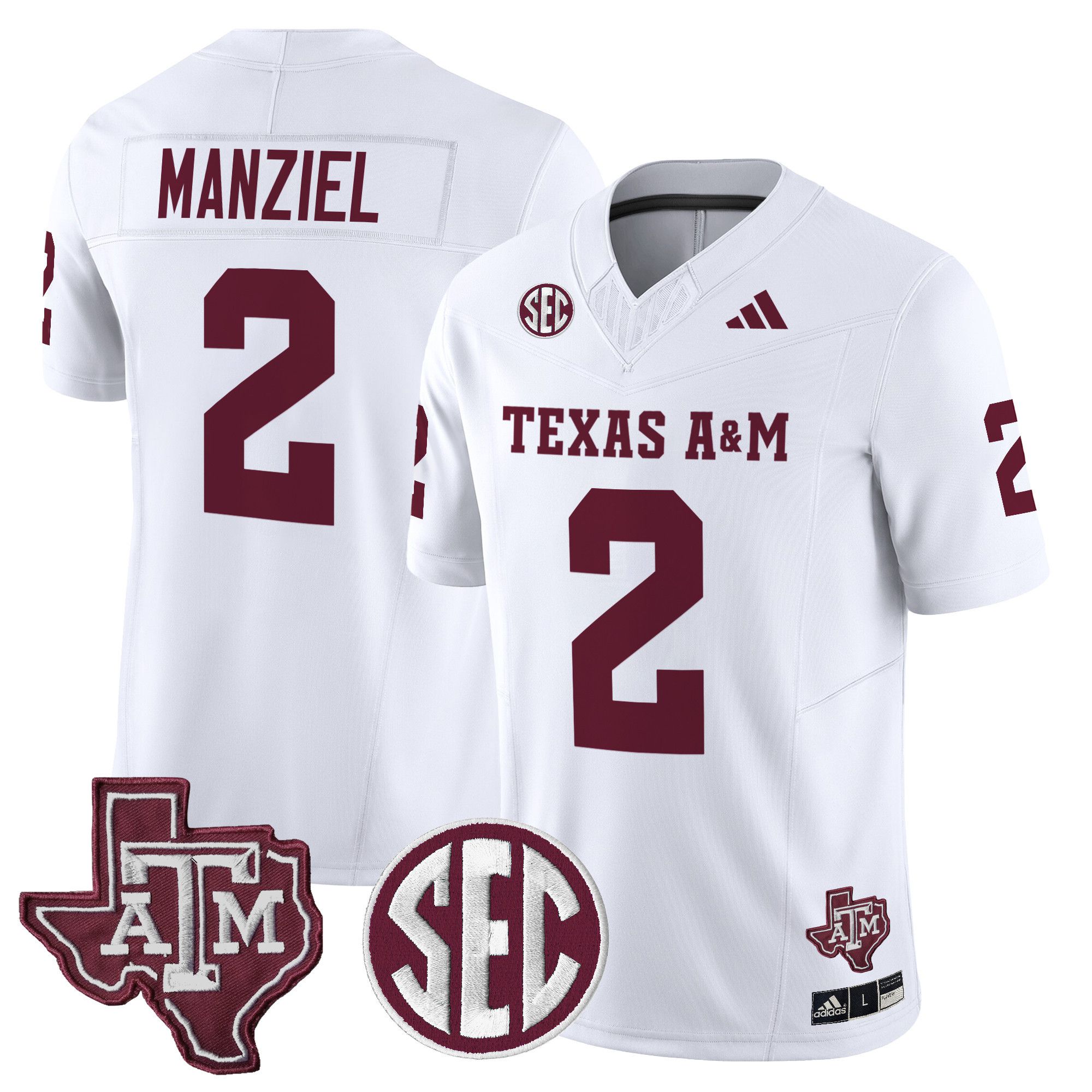 Men Texas A&M Aggies #2 Manziel White 2024 Vapor Limited NCAA Jersey->ncaa teams->NCAA Jersey